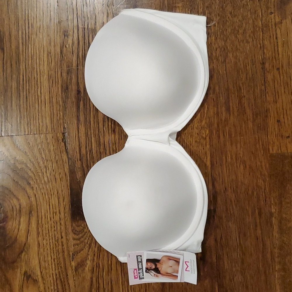 Womens Maidenform white stay put strapless  bra size 40D